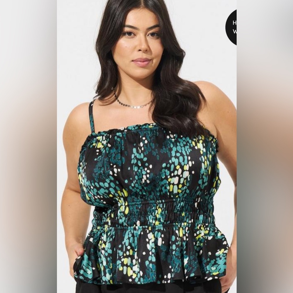 Torrid Peplum Square Neck Crop Cami